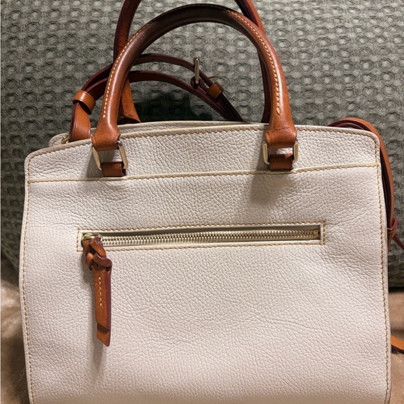 Dooney & Bourke Cream and Tan Satchel - Picture 2 of 7